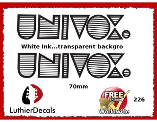 Univox Guitar Decal Headstock Restoration Logo #226